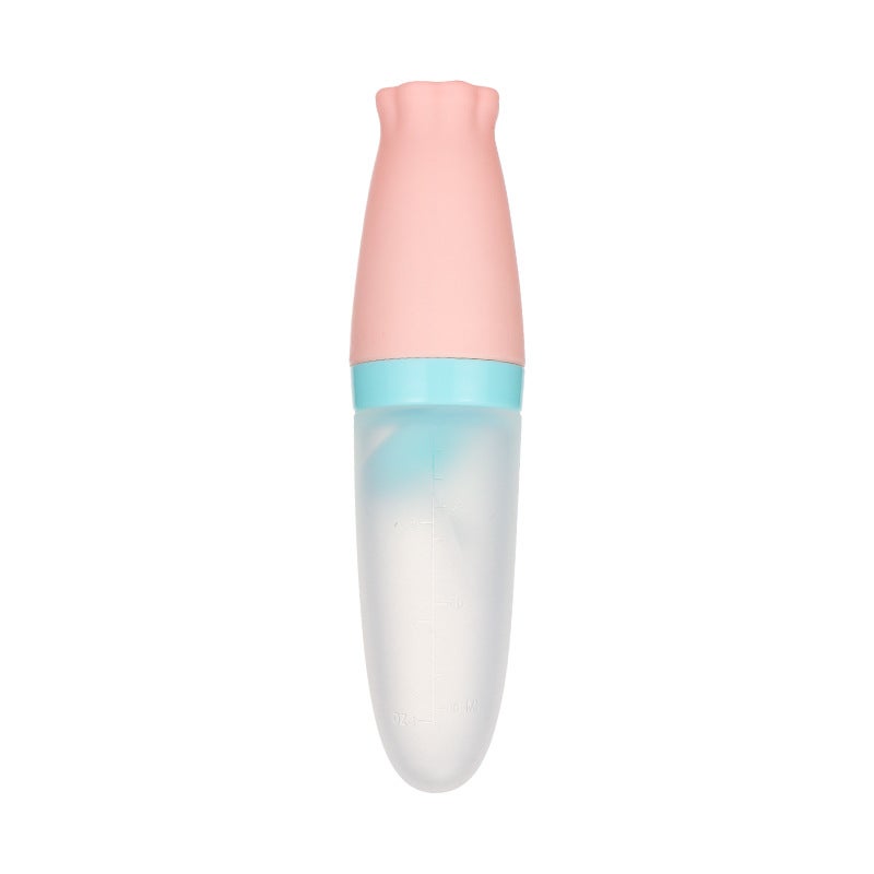 Baby Rice Cereal Bottle Infant Food Supplement Bottle Rice Cereal Spoon Newborn Silicone Octagonal Squeeze Spoon Rice Cereal Feeder - Image 5