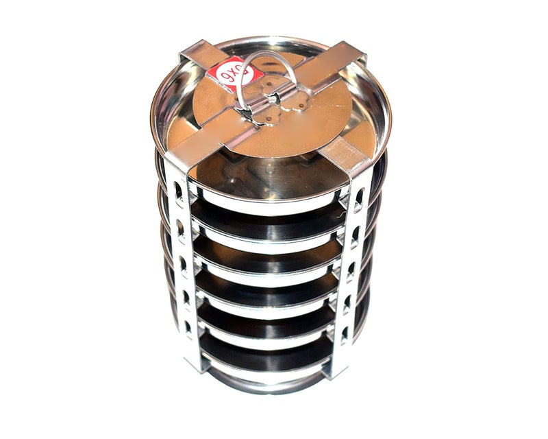 BLeaf Stainless Steel 6 Plate Thatte Idli Stand Dhokla Maker (6 Plate, 6 Idli) - Image 1