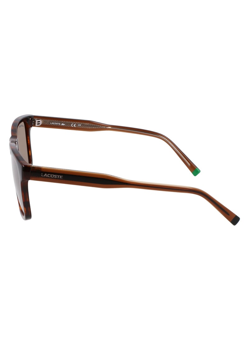 LACOSTE FULL RIM BIO INJ-G820 MODIFIED RECTANGLE LACOSTE SUNS L6025S  5617 (219) HAVANA BROWN - Image 4