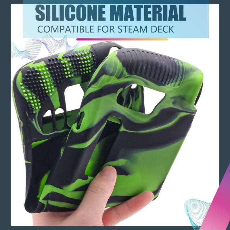 TMG Protective Case for Steam Deck, Full Protection Steam Deck Cover, Non Slip Steam Deck Cover Protector, Shock-Absorption and Anti-Scratch Design - Camouflage Green - Image 2