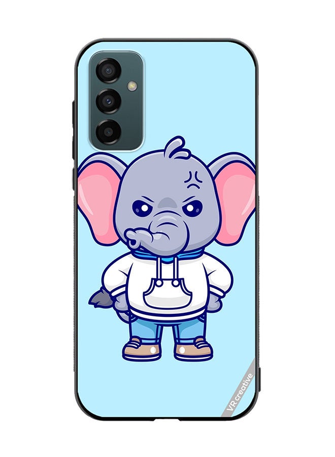 Protective Case Cover For Samsung Galaxy F23 Cute Angry Elephant Wearing Hoodie Design Multicolour
