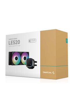 DEEPCOOL Deepcool LE520 ARGB AIO Liquid CPU Cooler, 240mm Radiator, 2x High-Performance aRGB Fans, 500~2250 RPM Fan Speed, 85.85 CFM Fan Airflow, Hydro Bearing Type, Black | R-LE520-BKAMMN-G-1  - Image 5