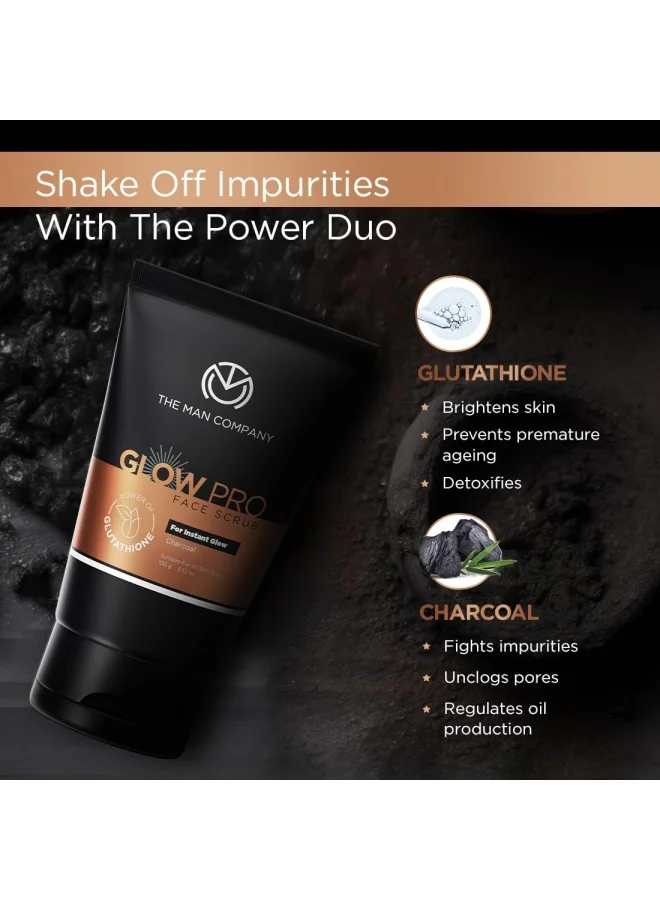 The Man Company Glow Pro Face Scrub for Skin Brightening - 100ml | Deep Cleansing | Removes Blackheads, Excess Oil, Dirt & Impurities | Paraben & SLS Free | All Skin Types