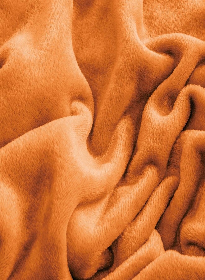 BEDELITE Flannel Sheets Full Size Burnt Orange - Super Soft Fall Fleece Sheets Set Fluffy Extra Plush, 4 Piece(Include Fitted Sheet, Flat Sheet, 2 Pillowcases) - Image 5
