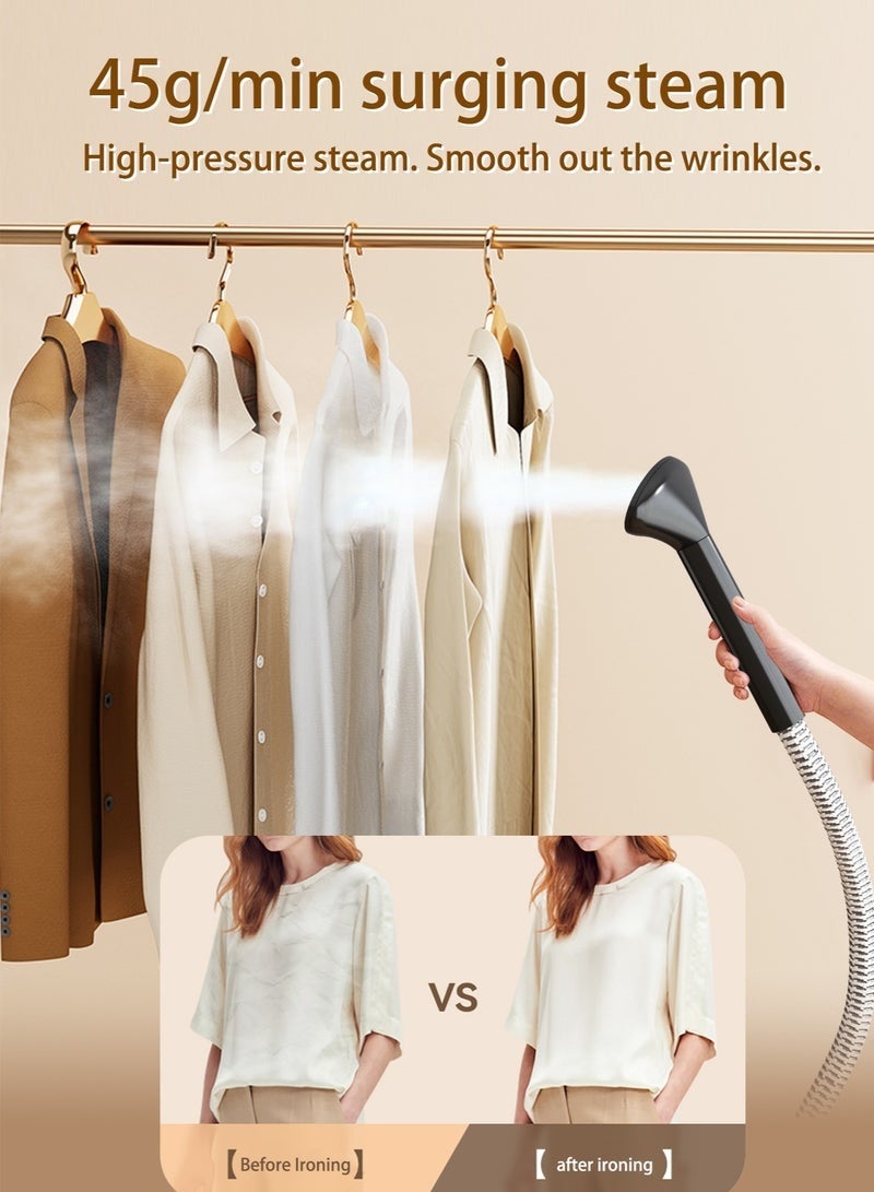 Bukela Professional Standing Steamer 2000W Strong Power and 1.5L Water Tank with Ironing Board for Clothes in 10 Level Steam Adjustment - Image 2