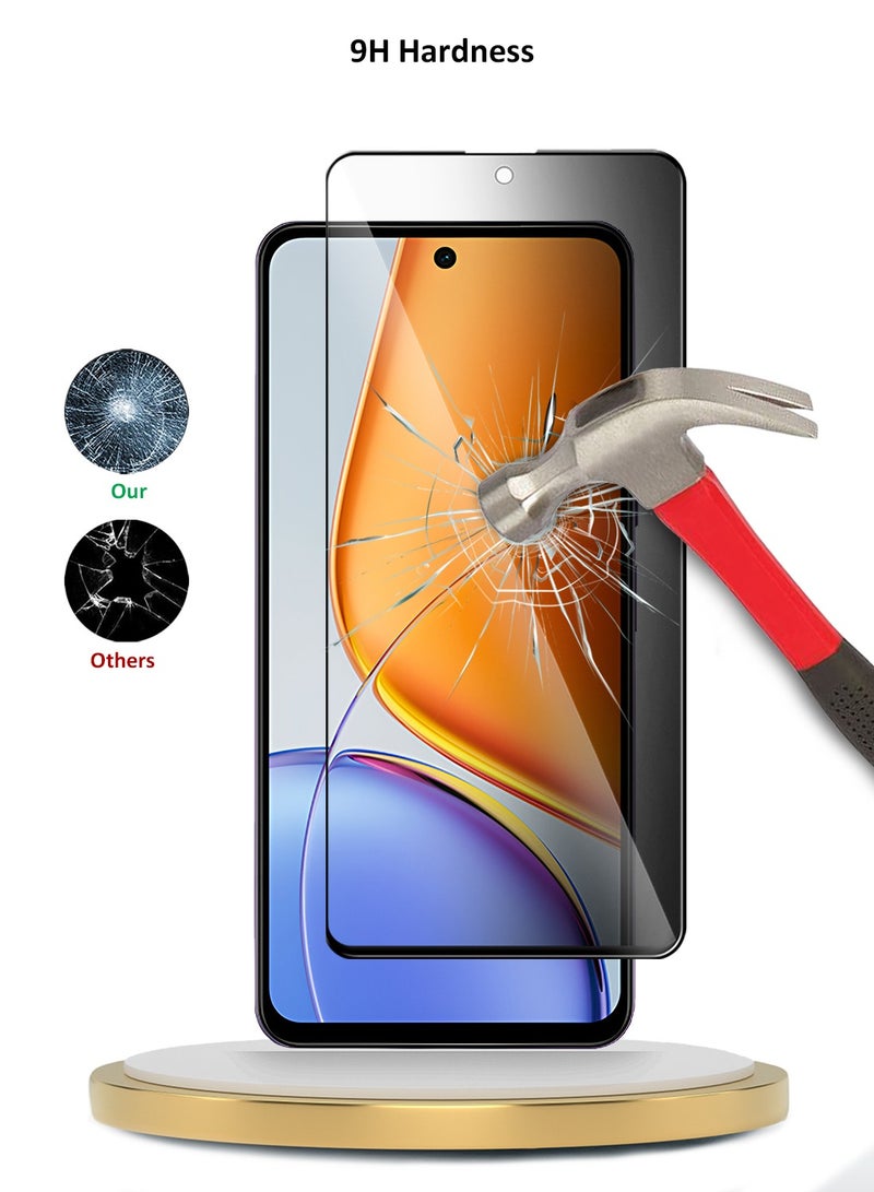 Wtech vivo Y39 5G 2025 Premium E2E Series Privacy Full Glue Full Cover Tempered Glass Screen Protector (MSGECP) - Clear/Black - Image 3