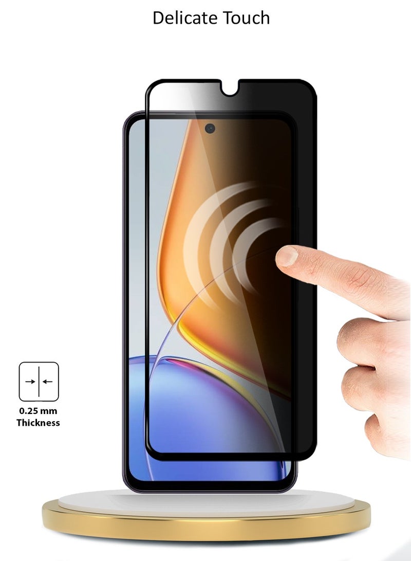 Wtech vivo Y39 5G 2025 Premium E2E Series Privacy Full Glue Full Cover Tempered Glass Screen Protector (MSGECP) - Clear/Black - Image 4