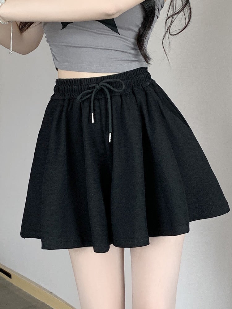 Womens Puffy Ballet Shorts Elastic Waist Summer 2023 Apricot - Image 3