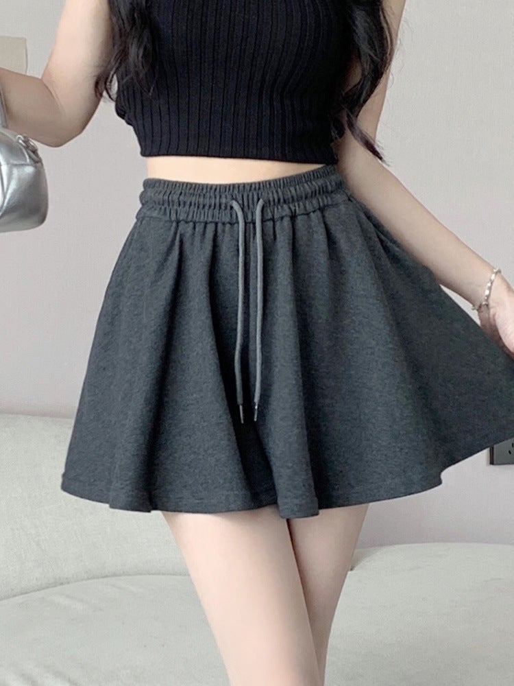 Womens Puffy Ballet Shorts Elastic Waist Summer 2023 Apricot - Image 2