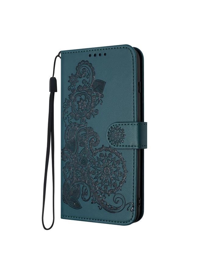 erorex Case For vivo V30 5G Global/V30 Pro 5G Global Datura Flower Embossed Flip Leather Phone Case - Image 3