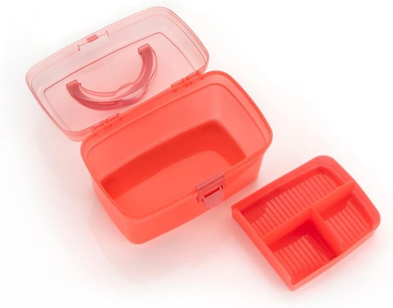 Naivete Plastic Rectangular Medicine Box, Medical Box, First aid Box, Multi Purpose Box, Multi Utility Storage with Handle (Red) - Image 4