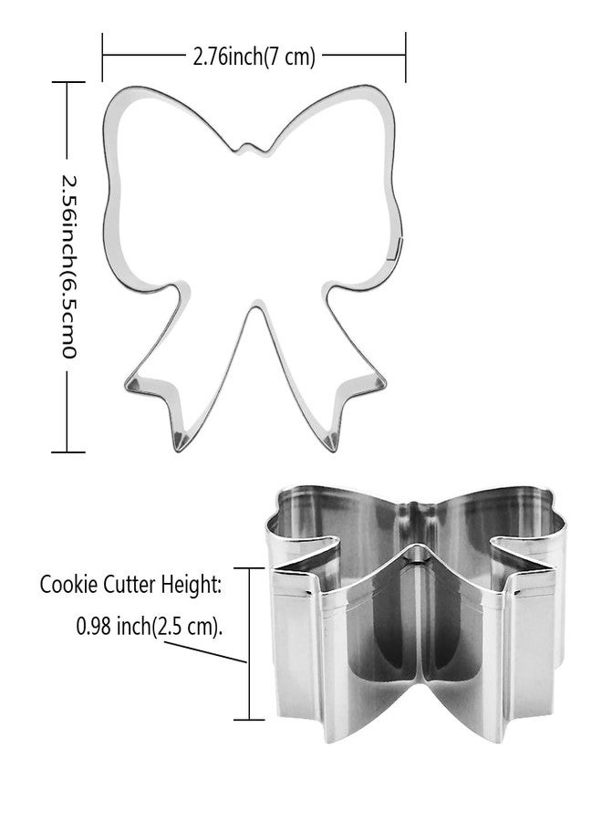 Saktopdeco 6 PCS Bow Cookie Cutter Set Small Bowknot Shaped Cookie Cutter Cute metal Candy Cutters for Craft DIY Baking Supplies - Image 2