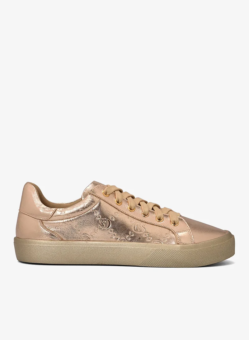 Golden Metallic Gold Sneakers