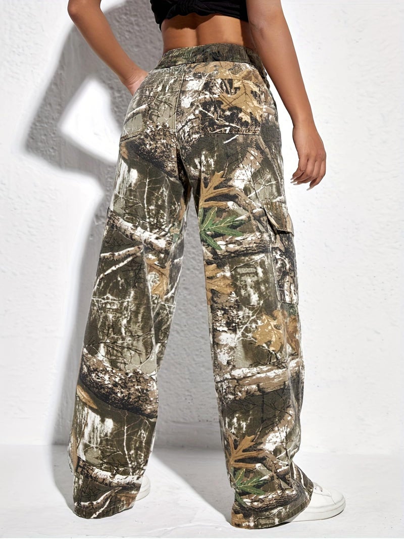 SESERAGI Cargo Pants Women Baggy Streetwear Y2K Drawstring Trousers Wide Leg Pants Multicolor XXL - Image 3