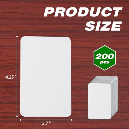 Prilino 200ct Tall Trading Card Dividers - White Plastic Card Divider, Page Dividers for Storage Boxes, Standard Vertical Fit for Sports/Games Card Categorization and Management - Image 2