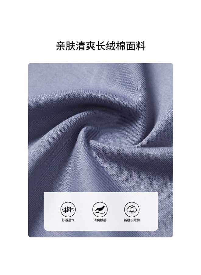 ASK Wendao Pure Cotton Love · 100% Xinjiang Long-staple Cotton Simple And Versatile Round Neck T-shirt W8105 Light Brick Red 3XL - Image 2