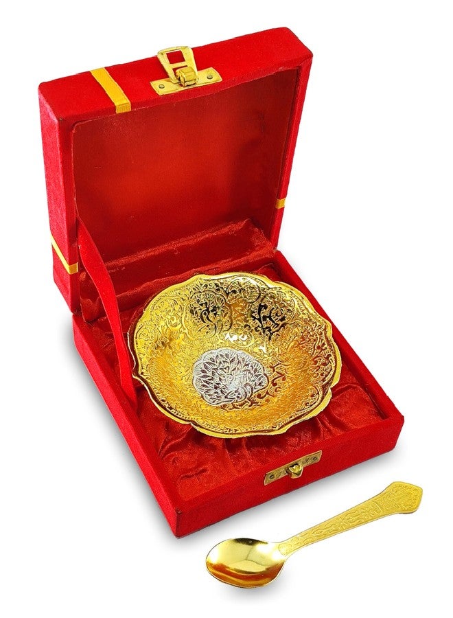 NOBILITY Bowl Spoon Set Silver Plated Light Weight with Red Box Diwali Eid Christmas Wedding Return Home Decoration Friends Family Corporate Gift Items Dessert Dry Fruits Serving Gifts - Image 4