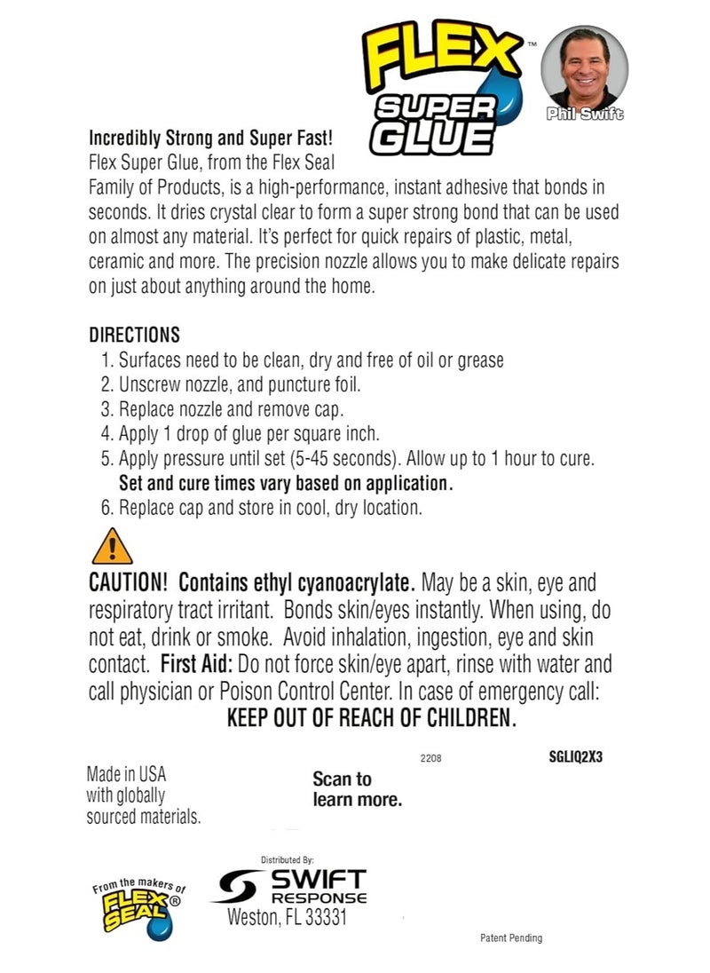 FLEX Super Glue Liquid 3 Gram 2 Tubes  - Image 4