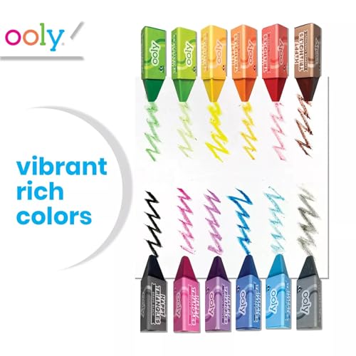 Ooly Jumbo Triangle Crayons for Toddlers Set of 12, Non-Toxic Triangle Shaped Easy to Hold Crayons for Toddler, No Rolling Crayon, Gifts for Kids - Image 4
