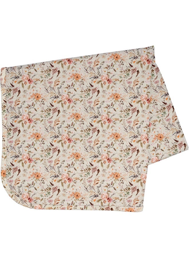 BapronBaby Delilah Floral Splash Mat - Waterproof Catch-All for Floor, Table, or High Chairs - Machine Washable - 45" x 45" - Image 1