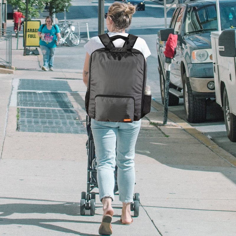 Mactso Stroller Travel Bag Compatible with GB Pockit and GB Pockit Air Plus All Terrain, Lightweight Stroller Travel Backpack for Airplane (Grey, M) - Image 4