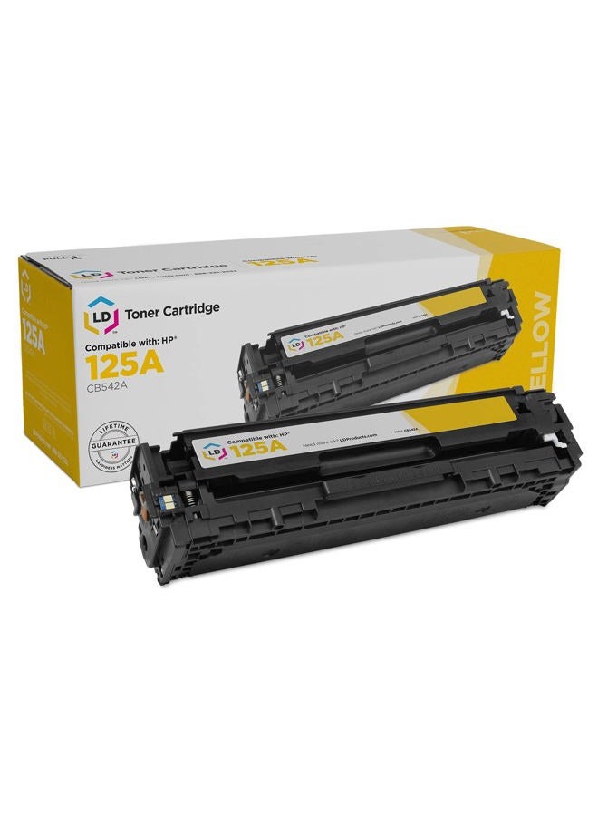 LD Products Remanufactured Toner Cartridge Replacement for HP 125A CB542A (Yellow) - Image 1