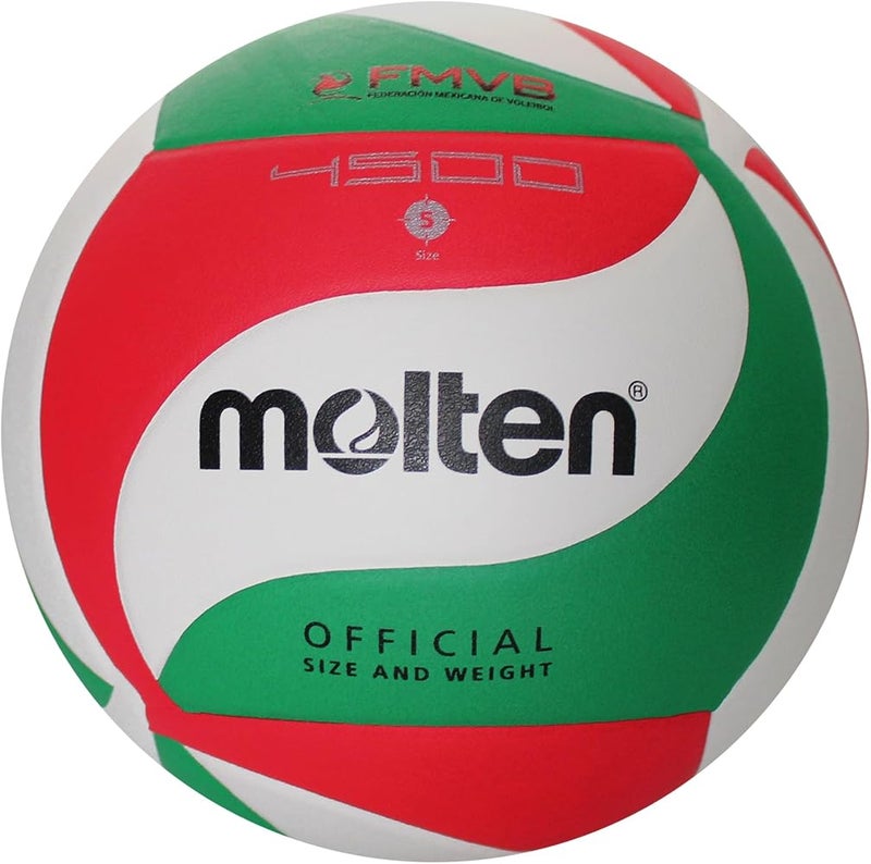 Molten V 5 M 4500 Volleyball, Blanc-Vert-Route - Image 1