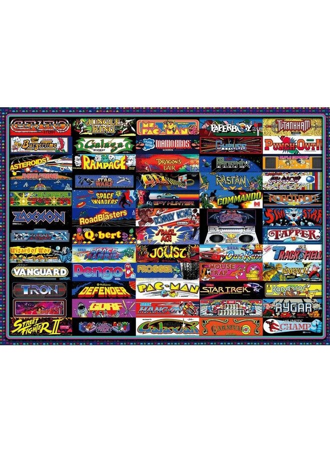 Toynk Arcadeageddon! Retro Arcade Game Collage Puzzle For Adults And Kids ; Difficult 1000 Piece Jigsaw Puzzle 80S Toys & Games ; Interactive Brain Teaser Fun Quarantine Gifts ; 28 X 20 Inches  - Image 3