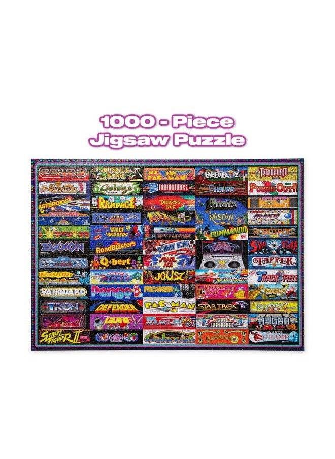 Toynk Arcadeageddon! Retro Arcade Game Collage Puzzle For Adults And Kids ; Difficult 1000 Piece Jigsaw Puzzle 80S Toys & Games ; Interactive Brain Teaser Fun Quarantine Gifts ; 28 X 20 Inches  - Image 4