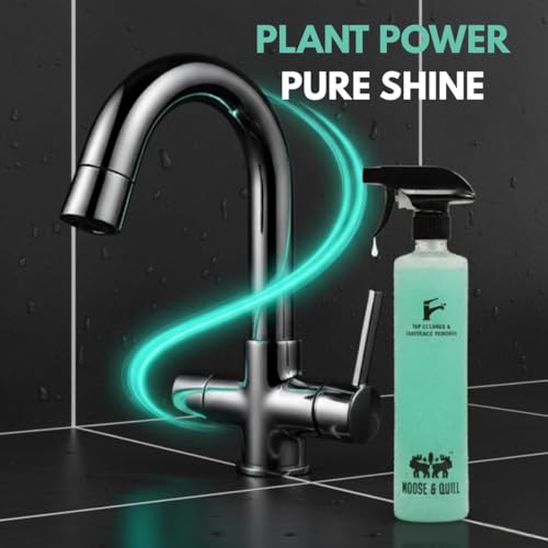 MOOSE & QUILL Moose and Quill Tap Cleaner & Limescale Remover – Powerful Foaming Formula for Easy Cleaning | Non-Toxic, All-Purpose Spray for Bathroom, Taps, Showers, Tiles, Mirrors | 500ml - Image 3
