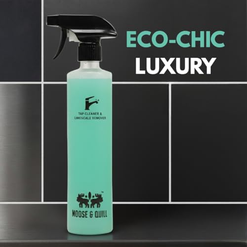 MOOSE & QUILL Moose and Quill Tap Cleaner & Limescale Remover – Powerful Foaming Formula for Easy Cleaning | Non-Toxic, All-Purpose Spray for Bathroom, Taps, Showers, Tiles, Mirrors | 500ml - Image 4