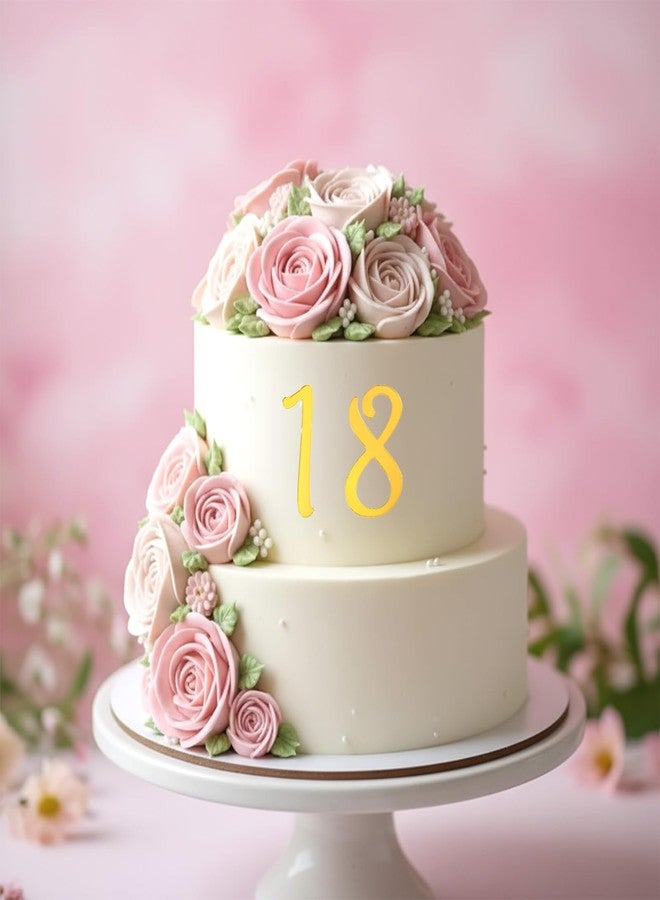 Ajcotahm 20 Pcs Acrylic Number Cake Topper, Shiny Gold 0-9 Numbers for Cake DIY Cupcake Toppers for Birthday Wedding Anniversary Party Decorations - Image 4