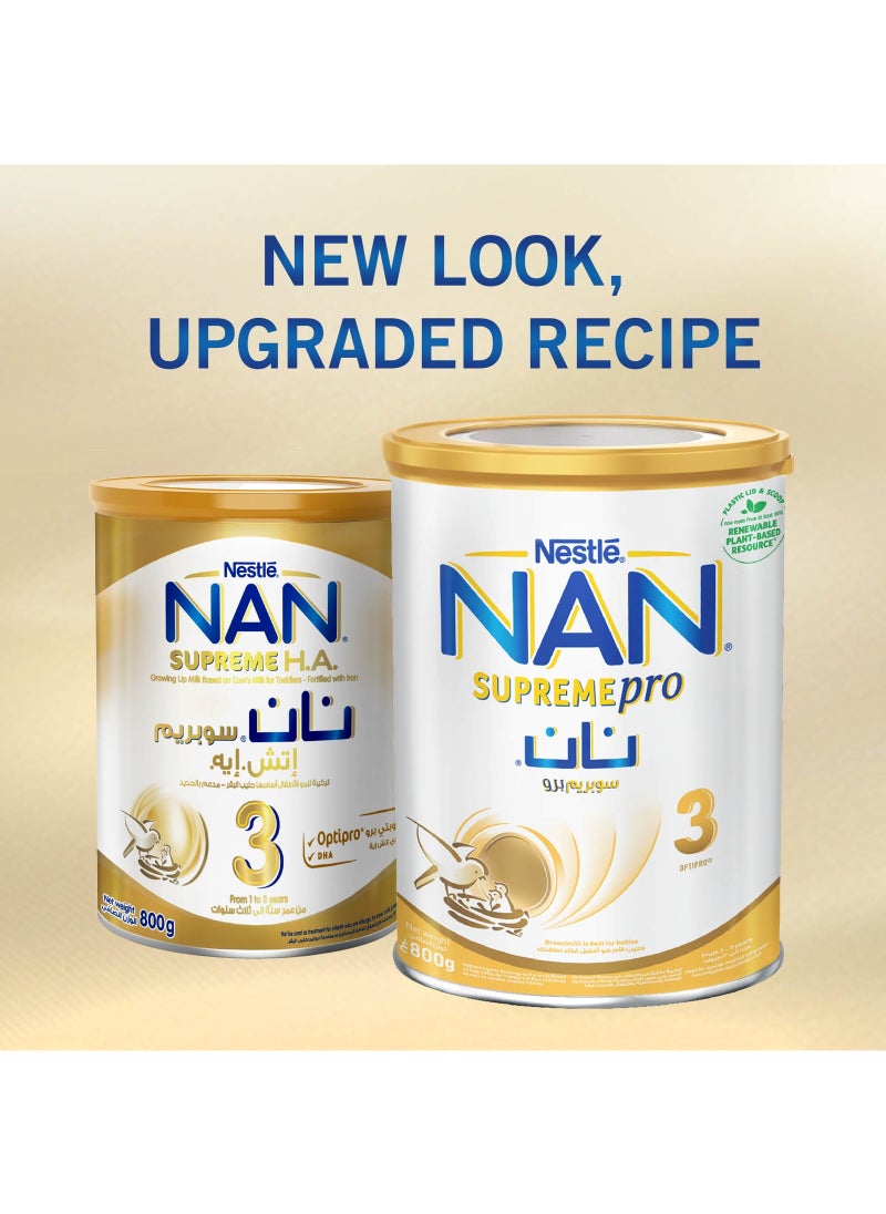 Nan Supreme Pro Stage 3 Milk Powder 1-3 Years 800g  - Image 2