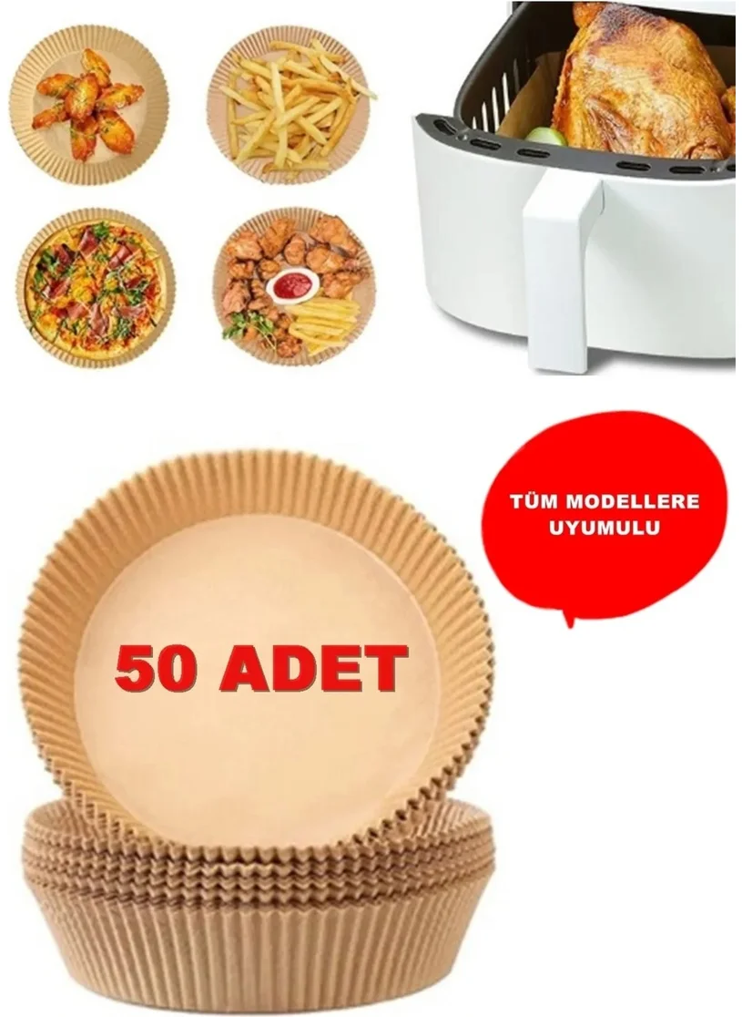 تيفاني 50 Pieces Airfryer Baking Paper Square Plate Model Oil Paper