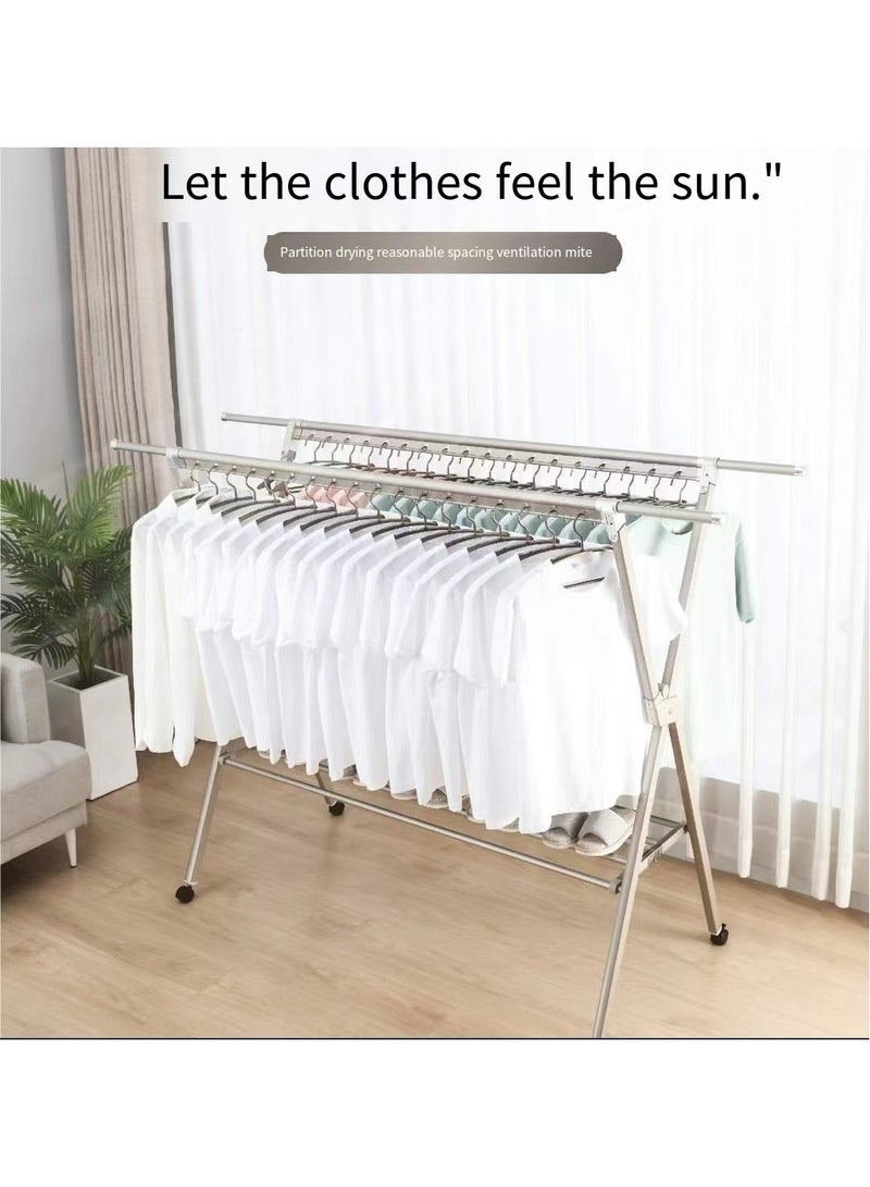 EPAIS The clothes hanger is made of thickened aviation aluminum and PP materials, with a surface treated with nano spray rust prevention, and connected by die cast alloy. - Image 3