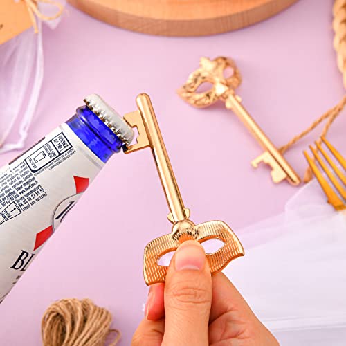 KaGrbves 50 Pieces Mask Design Bottle Openers - Masquerade Party Favors and Decorations, Beautiful Centerpieces for Tables, Ideal Gifts for Guests with Thank You Tags and Gift Bags - Image 5