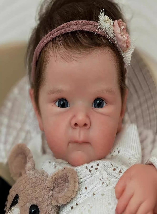 Wamdoll 19Inches Hand Rooted Hair Anatomically Correct Realistic Reborn Baby Dolls Crafted in Vinyl Full Body Lifelike Newborn Doll Washable for Girl - Image 5