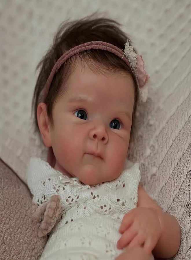 Wamdoll 19Inches Hand Rooted Hair Anatomically Correct Realistic Reborn Baby Dolls Crafted in Vinyl Full Body Lifelike Newborn Doll Washable for Girl - Image 4