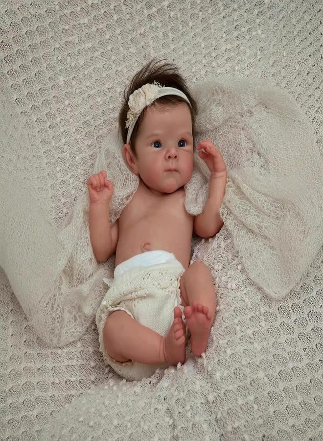 Wamdoll 19Inches Hand Rooted Hair Anatomically Correct Realistic Reborn Baby Dolls Crafted in Vinyl Full Body Lifelike Newborn Doll Washable for Girl - Image 3