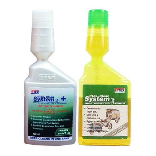 Iftex System 2/3+ 100 ml & System 2/3 100 ml e20 Petrol additive for Bike and Scooters BS4 and BS6/ Fuel System Carbon Cleaner/Increases Mileage - Image 1