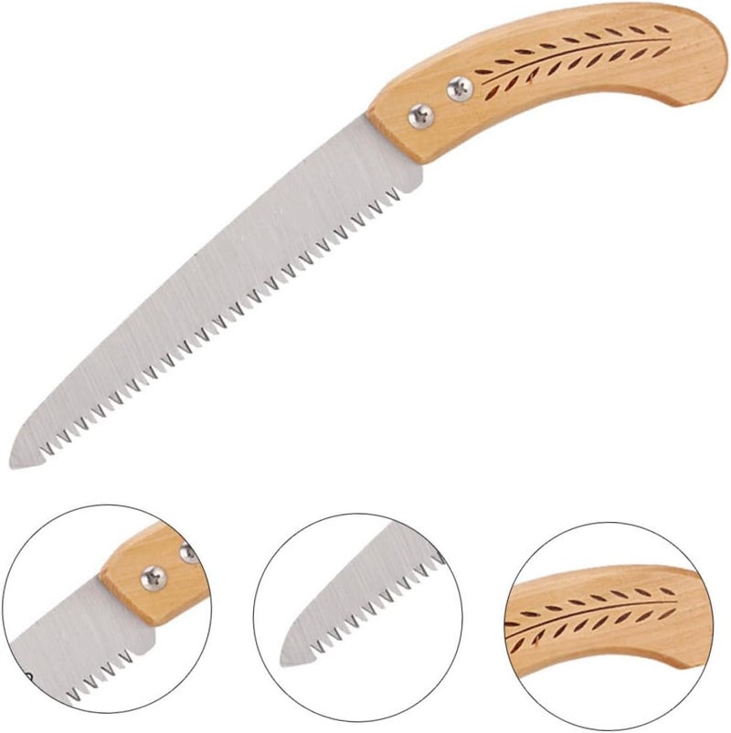 Household Pruning Saw and Fruit Tree Woodworking Saw for Garden Trimming Sharp Teeth, Orange Handle, Sturdy Hand Tool for Outdoor Tree Branch Cutting and Fruit Plant Care - Image 3