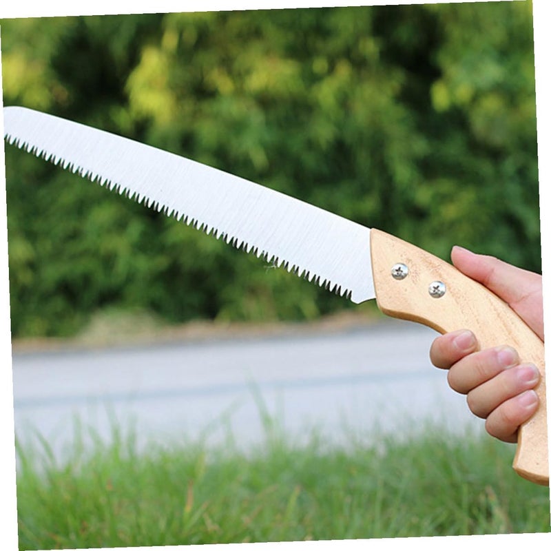 Household Pruning Saw and Fruit Tree Woodworking Saw for Garden Trimming Sharp Teeth, Orange Handle, Sturdy Hand Tool for Outdoor Tree Branch Cutting and Fruit Plant Care - Image 4