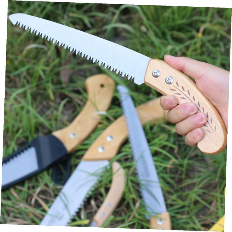 Household Pruning Saw and Fruit Tree Woodworking Saw for Garden Trimming Sharp Teeth, Orange Handle, Sturdy Hand Tool for Outdoor Tree Branch Cutting and Fruit Plant Care - Image 5