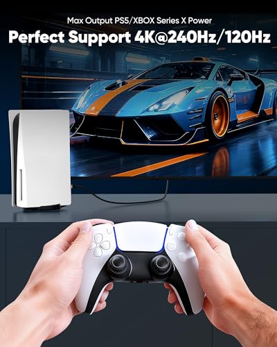 Capshi 96Gbps HDMI Cable 2.2 6.6ft, 16K@60Hz, 8K@120Hz, 4K@240Hz, High Speed Cord for PS5/4, TV, Gaming Console, Monitor, Support HDR, eARC, DTS:X, HDCP 2.2 & 2.3, Braided, Grey - Image 3