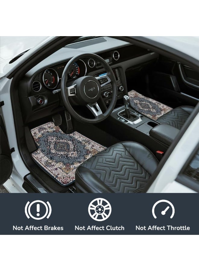 YelaJoy Car Floor Mat 4 Piece Set - Scratch-Proof Car Interior Protection with Universal Fit, Easy Maintenance and Spill Resistant, Compatible with Most Vehicles Front 65 x 45 cm Rear 30 x 45 cm (Blue) - Image 3