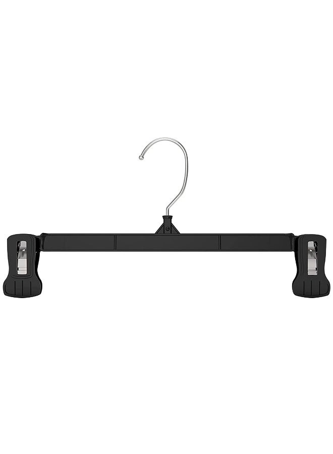 Pant & Skirt Hangers - Closet Hangers for Shorts, Shirts, Jeans, Dresses, Slacks, Coats, Clothes, Clothing, Garments & More - Durable, Space Saving & Non-Slip, Black - 10 Pack - Image 2