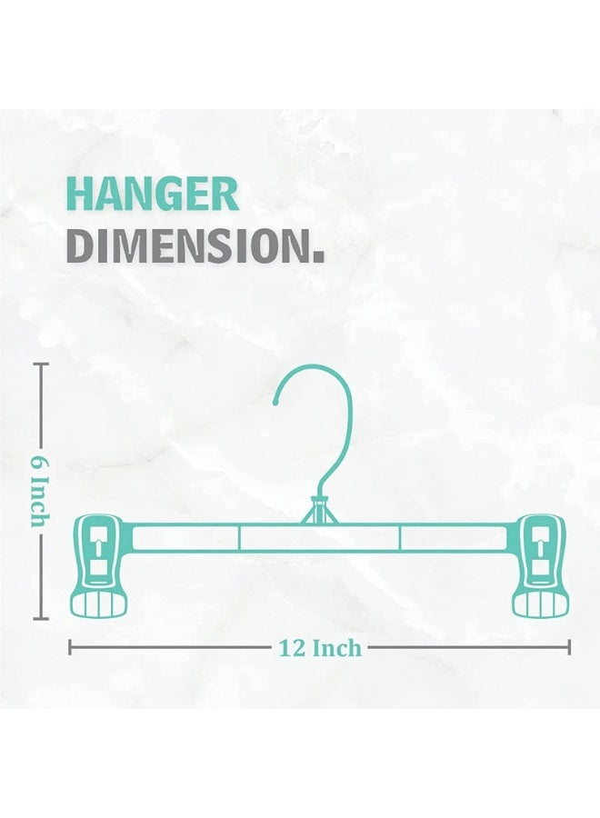 Pant & Skirt Hangers - Closet Hangers for Shorts, Shirts, Jeans, Dresses, Slacks, Coats, Clothes, Clothing, Garments & More - Durable, Space Saving & Non-Slip, Black - 10 Pack - Image 3