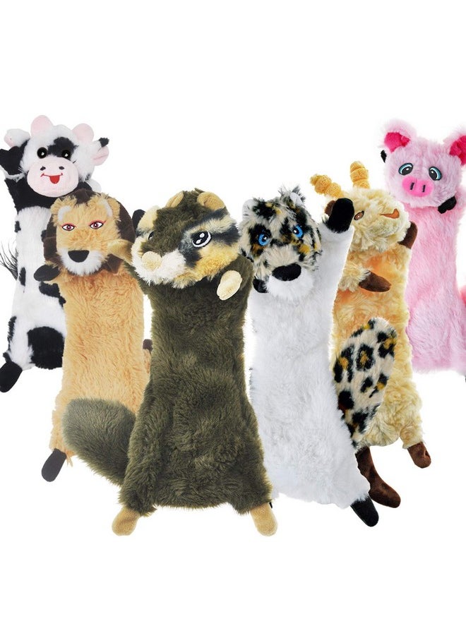 SHARLOVY - Dog Squeaky Toys No Stuffing 6 Pack Dog Toys Crinkle Dog Toys For Small Dogs Durable Dog Chew Toys Plush Cute Animals Natural Puppy Toys For Teething Pet Toys Squeak - Image 1