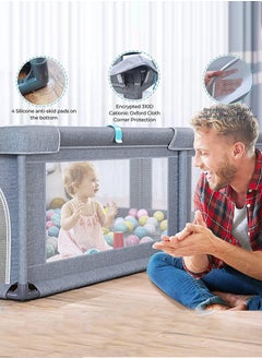RuiHhome Packable Portable Sturdy Extra Large Baby Safety Activity Center Playard With Gate And Anti-Slip Base, 150 X 180 CM  - Image 4