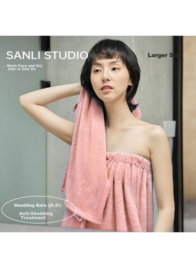 سانلي Sanli مناشف مضادة للبكتيريا وسميكة، 2 قطعة، فئة A ماصة، للرجال والنساء، غسيل الوجه، الاستحمام، للاستخدام المنزلي، تجفيف الشعر، منشفة وجه كبيرة، أزرق/وردي - Image 5